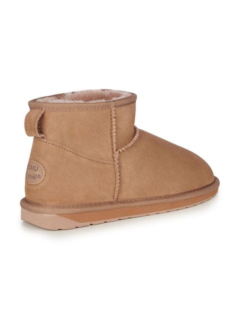 Emu Australia Śniegowce zamszowe Stinger Micro damskie kolor brązowy na płaskim obcasie ocieplone W10937