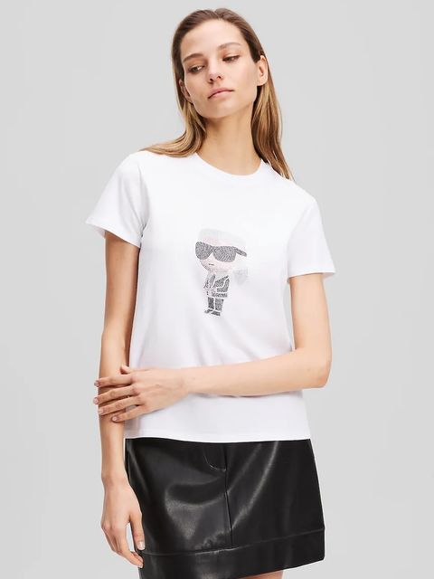 Karl Lagerfeld t-shirt bawełniany IKON - zdjęcie produktu nr 2