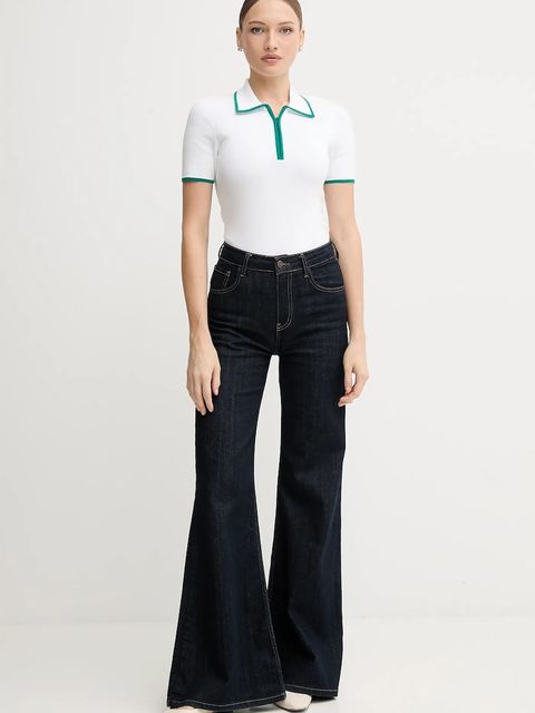 Calvin Klein Jeans polo damski kolor biały LV044D304G - zdjęcie produktu nr 2