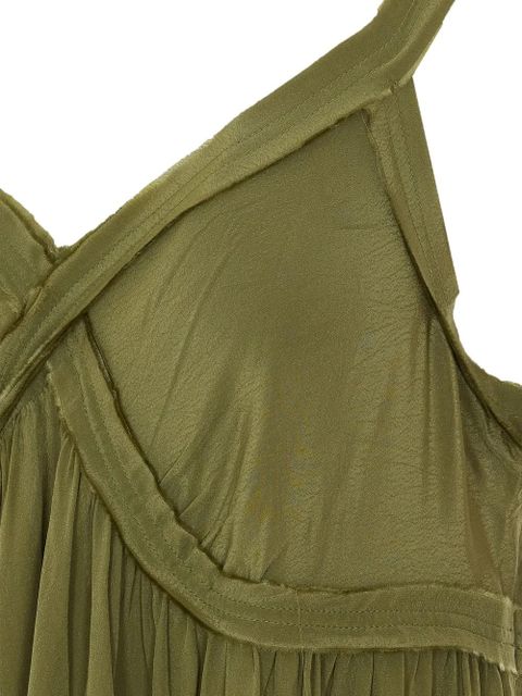 Essentiel Antwerp V-neck flared maxi dress - Green