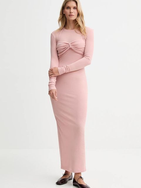 Nanushka sukienka kolor różowy maxi dopasowana NW25PFDR07931 - zdjęcie produktu nr 1