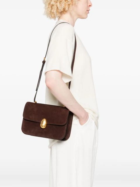 NEOUS suede clasp-fastening shoulder bag - Brown - zdjęcie produktu nr 2