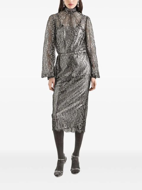 Dolce & Gabbana lamé lace blouse - Black