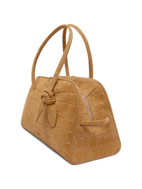Jacquemus knotted reptile-effect tote bag - Neutrals