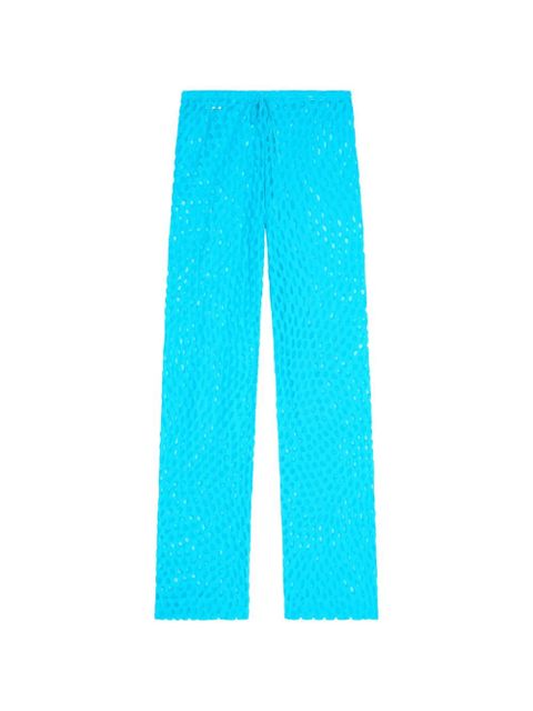 DRIES VAN NOTEN drawstring jersey trousers - Blue - zdjęcie produktu nr 1