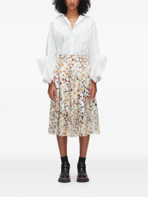 3.1 Phillip Lim Bliss floral-print pleated skirt - Neutrals - zdjęcie produktu nr 2