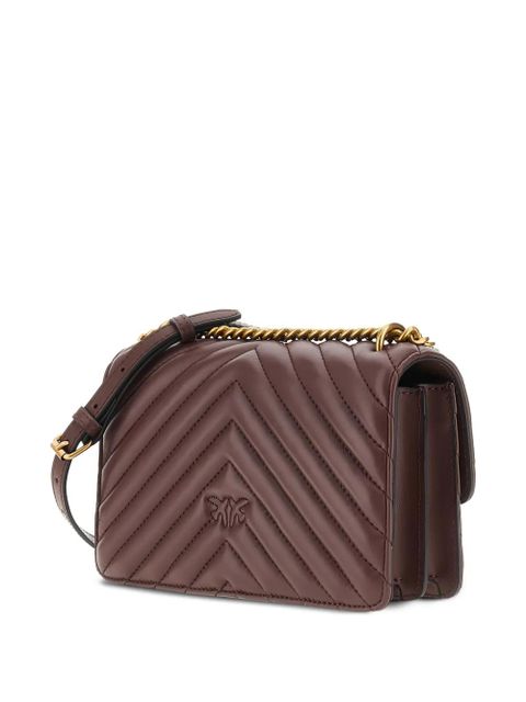 PINKO Love One quilted shoulder bag - Brown