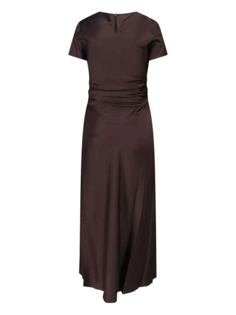 STAUD Phare ruched midi dress - Brown - zdjęcie produktu nr 2