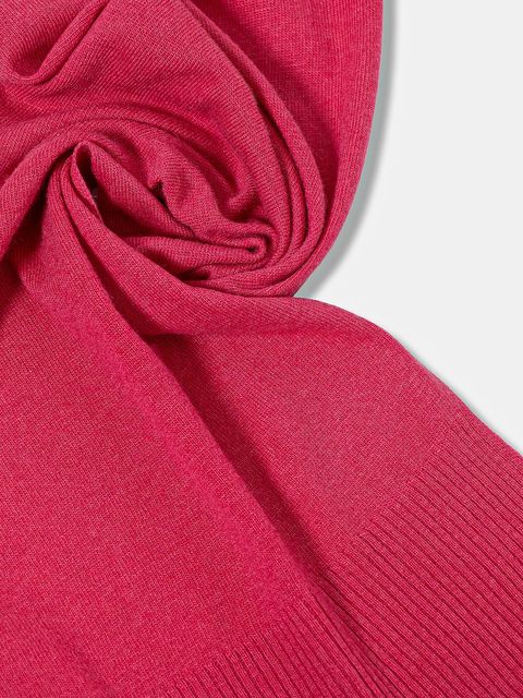 United Colors of Benetton szalik wełniany kolor różowy gładki 1002DU01E