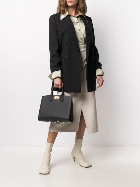 Ferragamo small Studio Box bag - Black - zdjęcie produktu nr 2