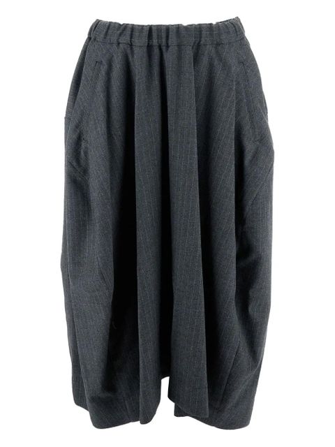 Comme Des Garçons pinstripe-pattern midi skirt - Grey - zdjęcie produktu nr 1