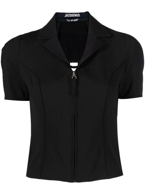 Jacquemus Tangelo zip-up open-back shirt - Black - zdjęcie produktu nr 1