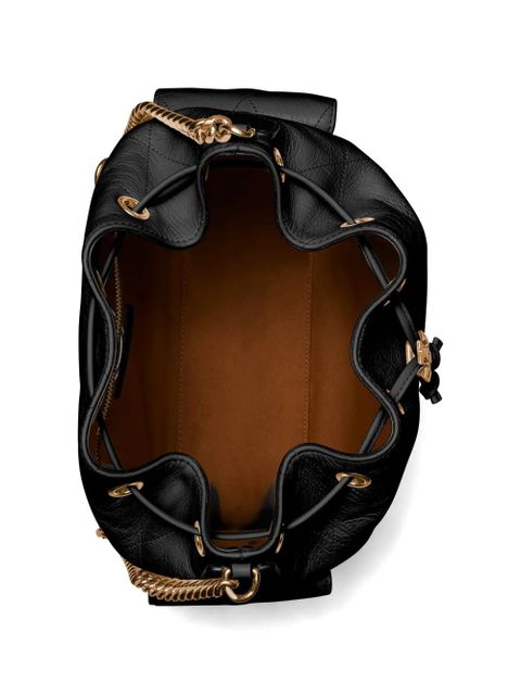 Tory Burch Charlie quilted drawstring shoulder bag - Black