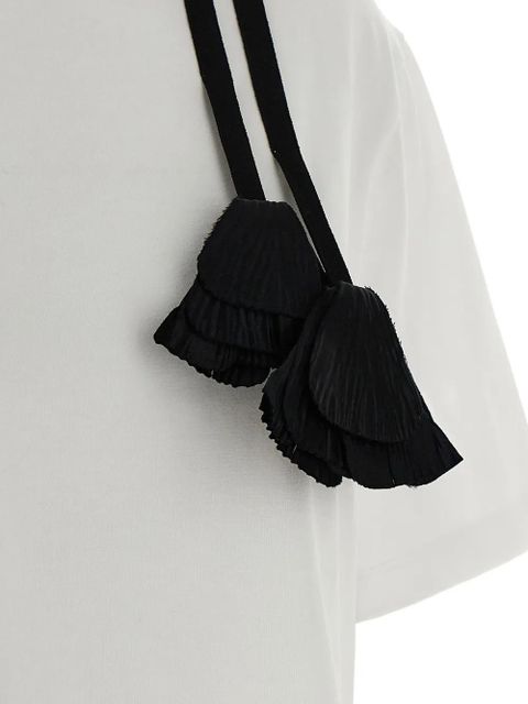 Ferragamo pleated-tassel T-shirt - White