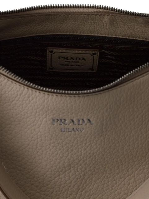 Prada Aimèe large leather shoulder bag - Grey