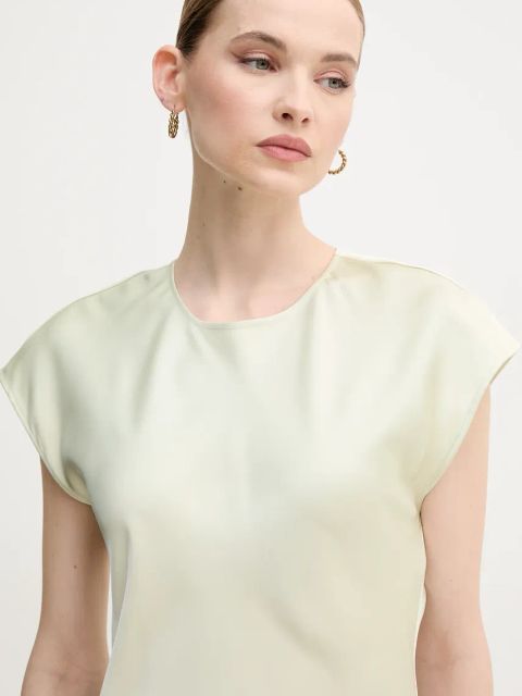 Calvin Klein sukienka kolor beżowy maxi prosta LV044B045G