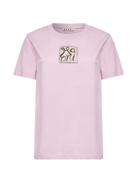 Marni logo frame T-shirt - Pink - zdjęcie produktu nr 1
