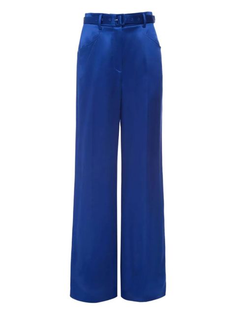 Gabriela Hearst belted straight-leg trousers - Blue - zdjęcie produktu nr 1