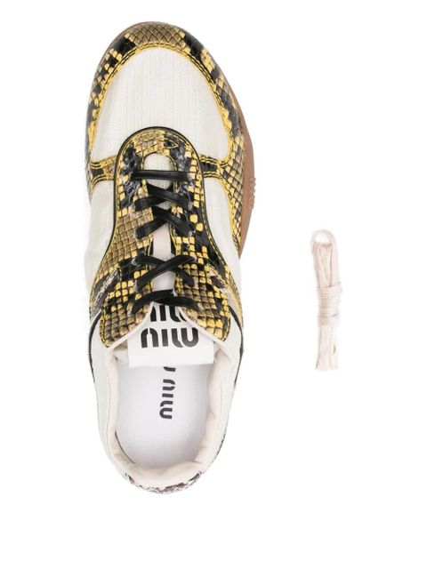 Miu Miu lace-up sneakers - White