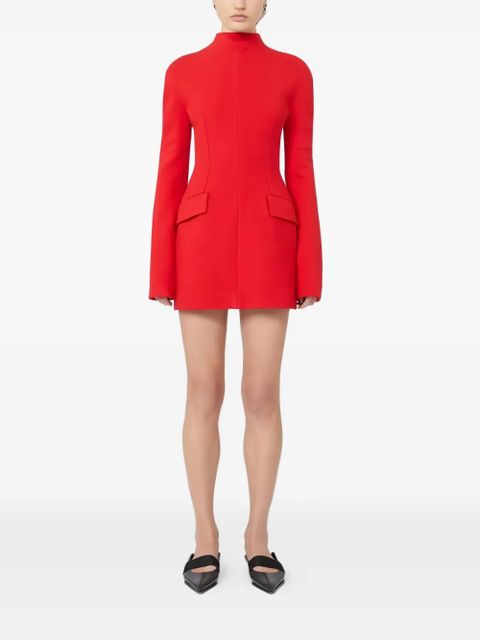 Sportmax Tefrite high-neck flap-pocket dress - Red
