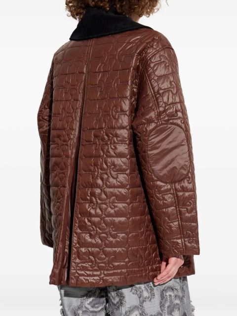 GANNI quilted coat - Brown