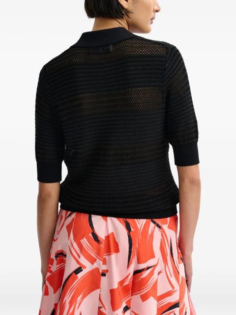 Essentiel Antwerp bow polo top - Black