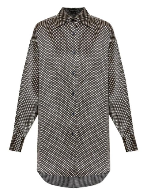 TOM FORD polka dot long-sleeve shirt - Black - zdjęcie produktu nr 1