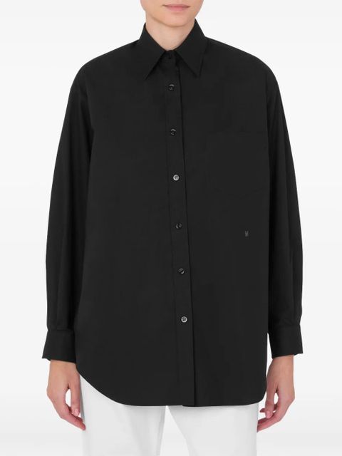 Moschino logo-embroidered shirt - Black - zdjęcie produktu nr 2