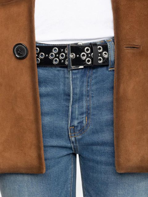 Zadig&Voltaire Starlight eyelet-embellished belt - Black