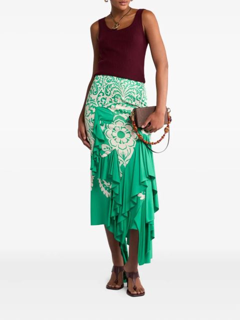 ETRO asymmetric skirt - Green - zdjęcie produktu nr 2
