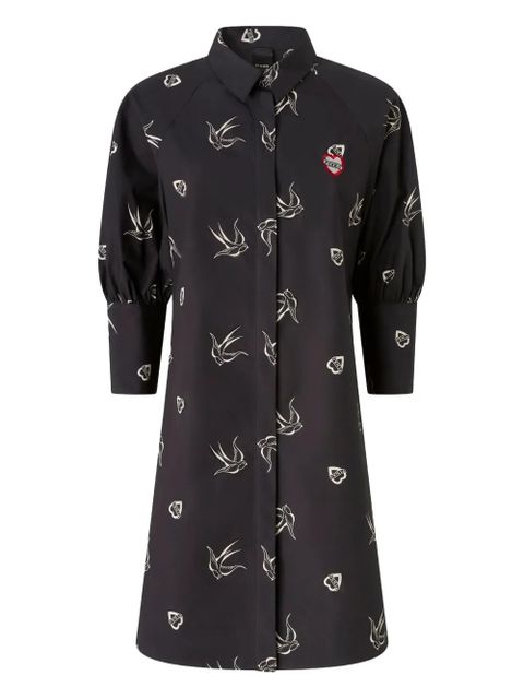 PINKO puff-sleeve shirt dress - Black - zdjęcie produktu nr 1