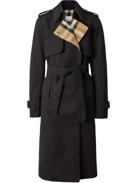 Burberry gabardine trench coat - Black - zdjęcie produktu nr 1