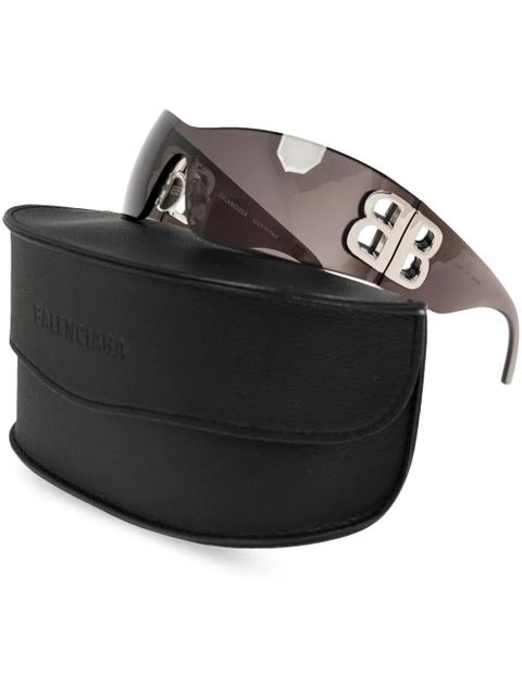Balenciaga Eyewear shield frame logo sunglasses - Black