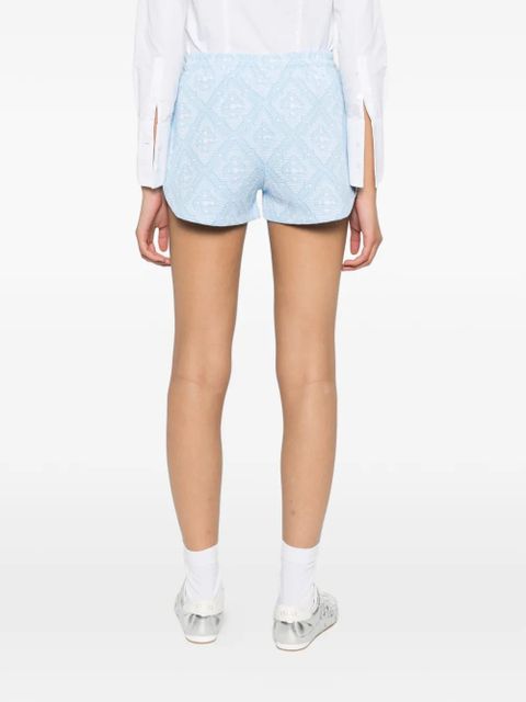 Casablanca drawstring pattern shorts - Blue