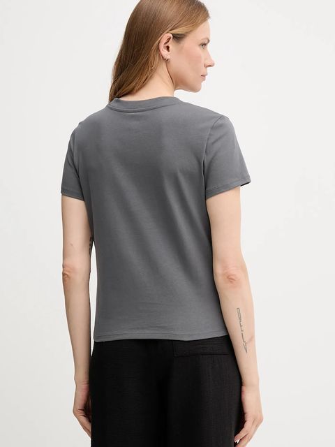 Armani Exchange t-shirt bawełniany damski kolor szary XW001345 AF16356