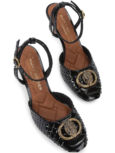 Kurt Geiger London szpilki skórzane Chelsea Ankle Strap kolor czarny 4987400719