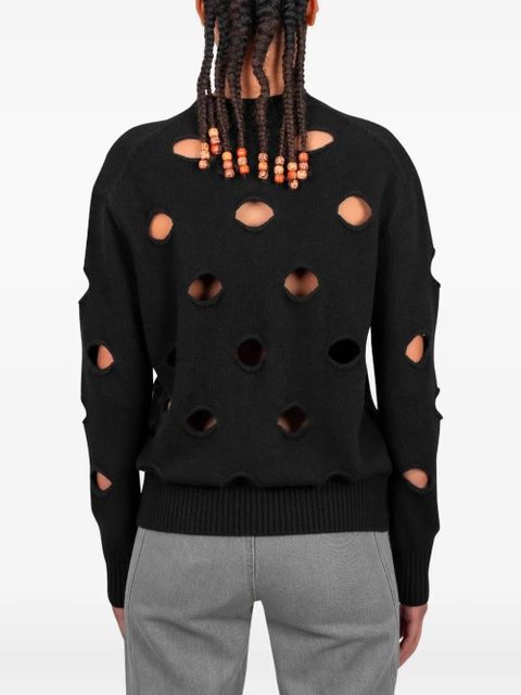 Gimaguas Pull openwork sweater - Black