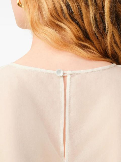 AMI Paris sheer top - White