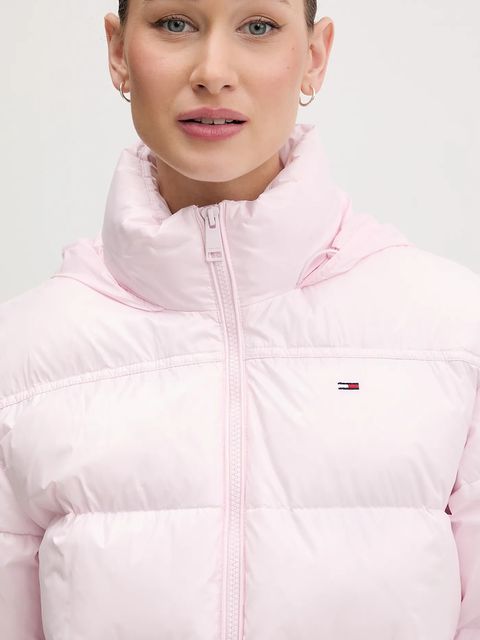 Tommy Jeans kurtka kolor różowy zimowa DW0DW22039