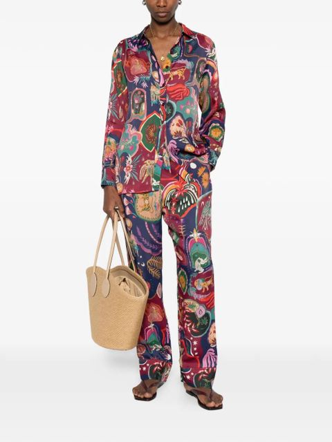 FARM Rio floral print shir- - Blue - zdjęcie produktu nr 2