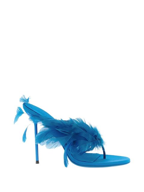 Paris Texas Lidia feather thong mules - Blue - zdjęcie produktu nr 2