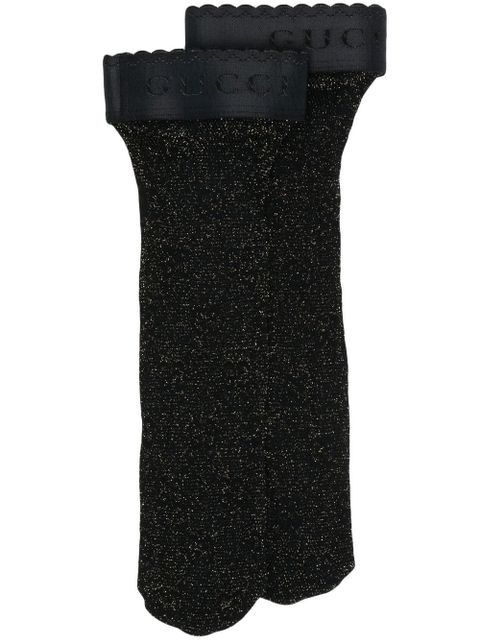 Gucci logo-band ankle socks - Black