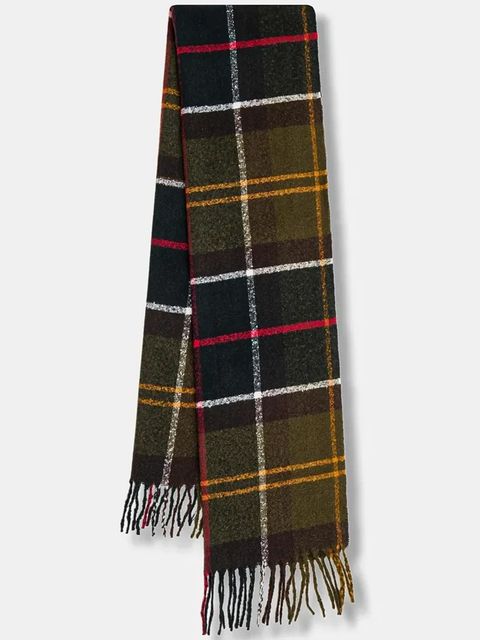 Barbour szalik damski kolor zielony wzorzysty LSC0476 - zdjęcie produktu nr 1