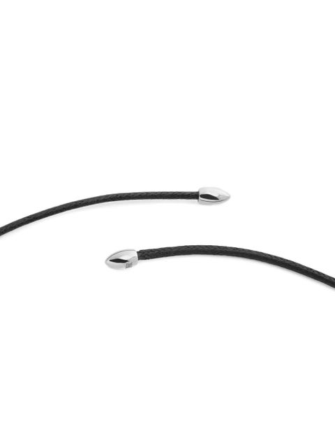 Monica Vinader solitaire-diamond cord necklace - Black