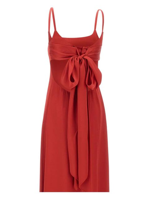 Max Mara Dede bow-embellished cut-out dress - Red