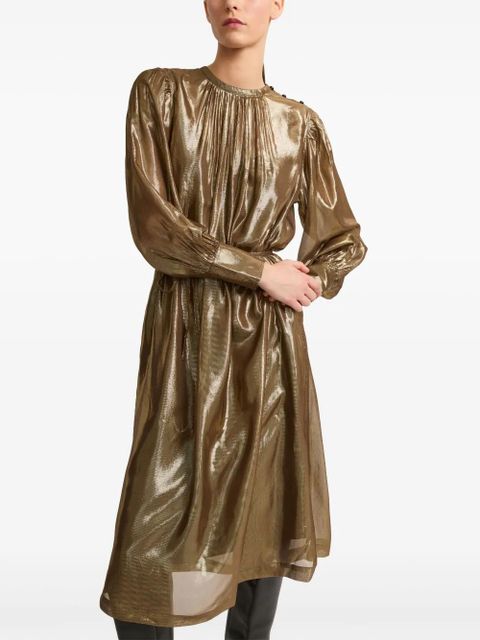 Yves Salomon long sleeve dress - Gold