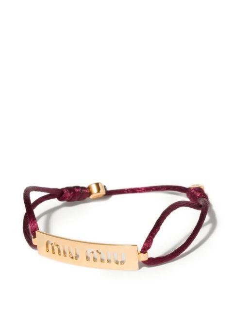 Miu Miu metal and cord bracelet - Gold - zdjęcie produktu nr 1