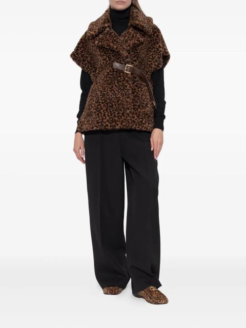 Max Mara Newabavo belted-fastening animal-pattern jacket - Brown - zdjęcie produktu nr 2