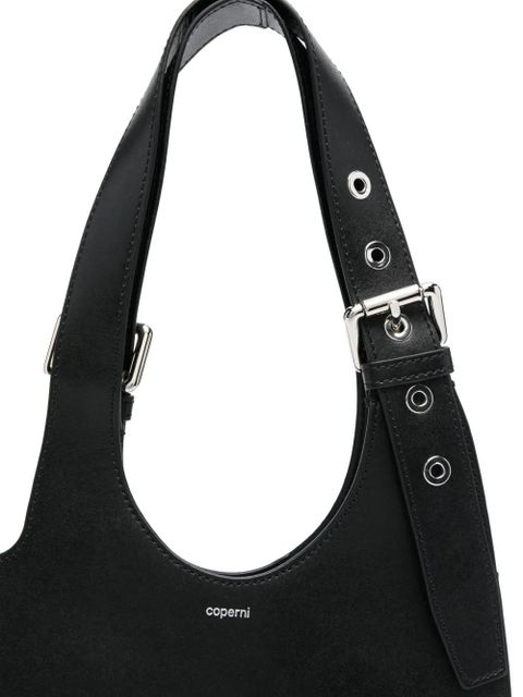 Coperni heart buckle shoulder bag - Black