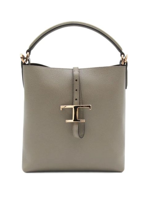 Tod's T-buckle leather shoulder bag - Green